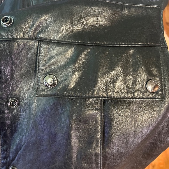 Guess Genuine Leather Trench Coat Mid Length Jacket XS - Picture 6 of 6